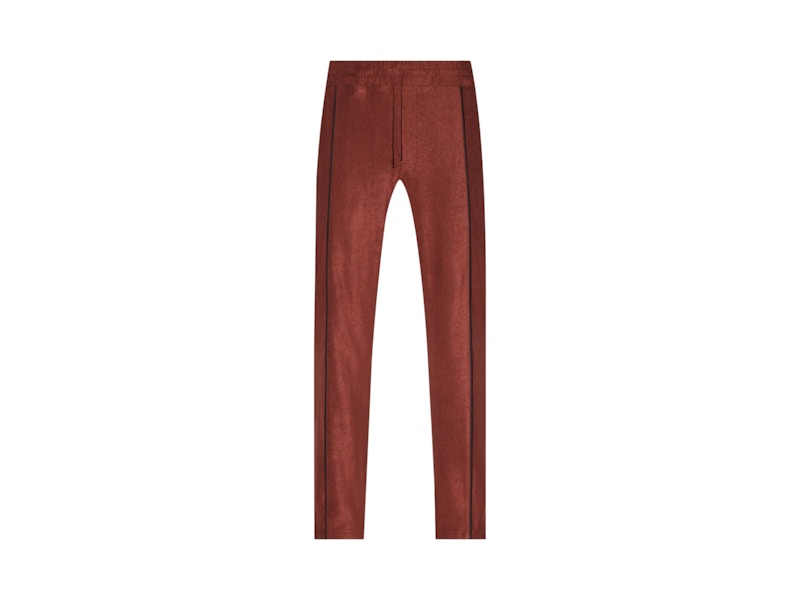 Pre-owned Amiri Men's  Johnny Velour Track Pants In Clay In Brown